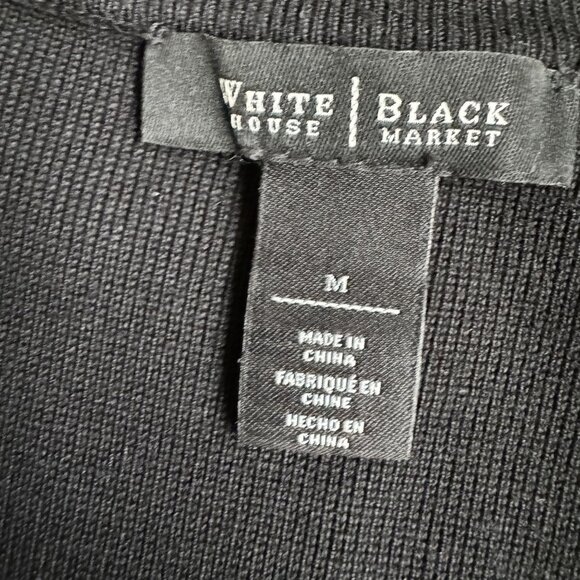 White House Black Market Embellished Knit Cardigan Zip M Beaded Whimsigoth - Picture 5 of 8